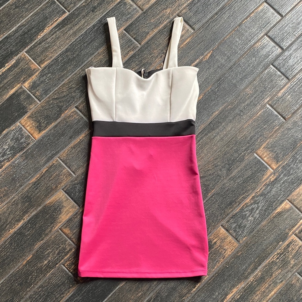 Pink and Black Dress